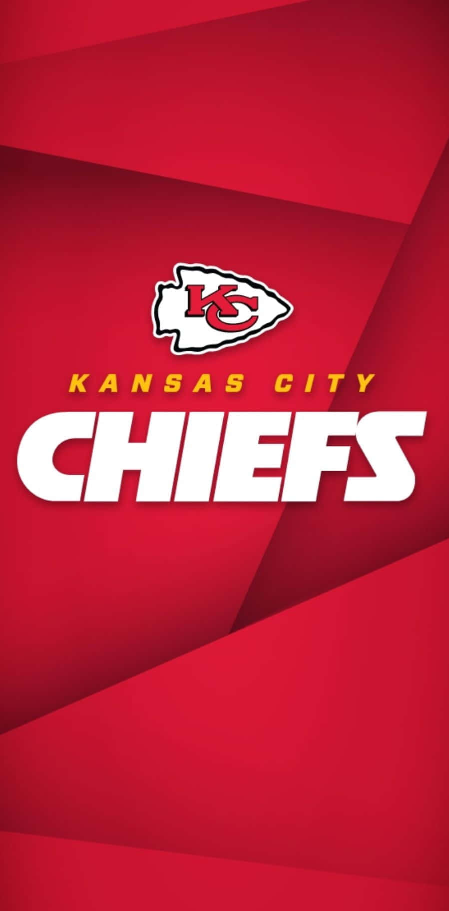 Kansascity Chiefs Logo Auf Rotem Hintergrund Wallpaper