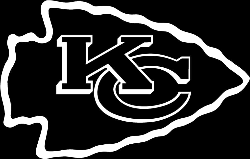 Kansas City Chiefs Logo Blackand White PNG