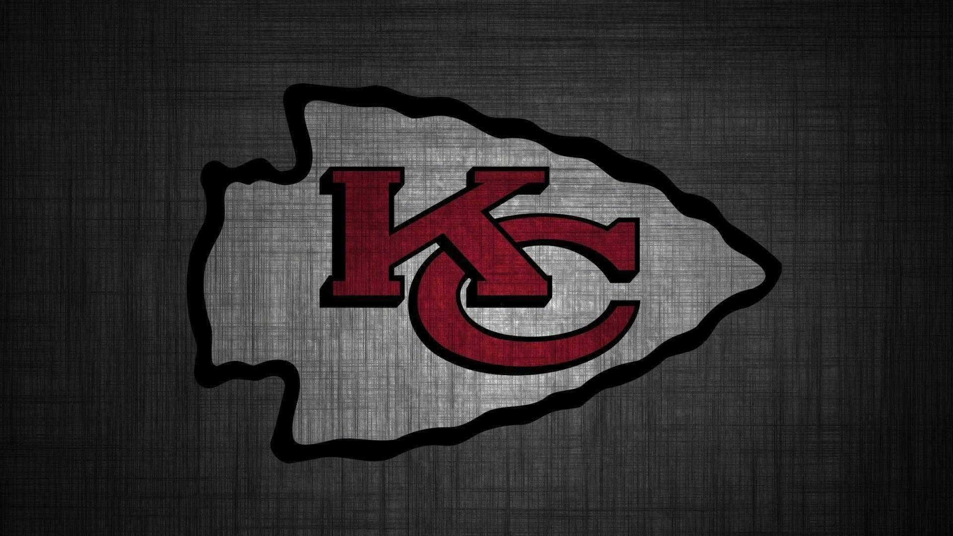Logodei Kansas City Chiefs In Metallo Scuro Sfondo