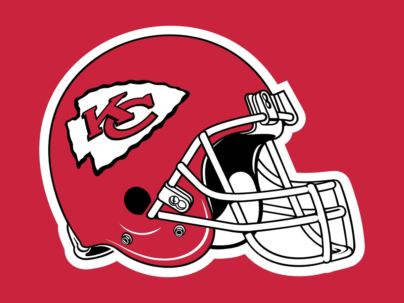 Illustrazionedel Casco Con Il Logo Dei Kansas City Chiefs. Sfondo