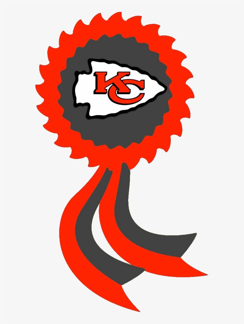 Kansas City Chiefs Logo On Ribbon Wallpaper