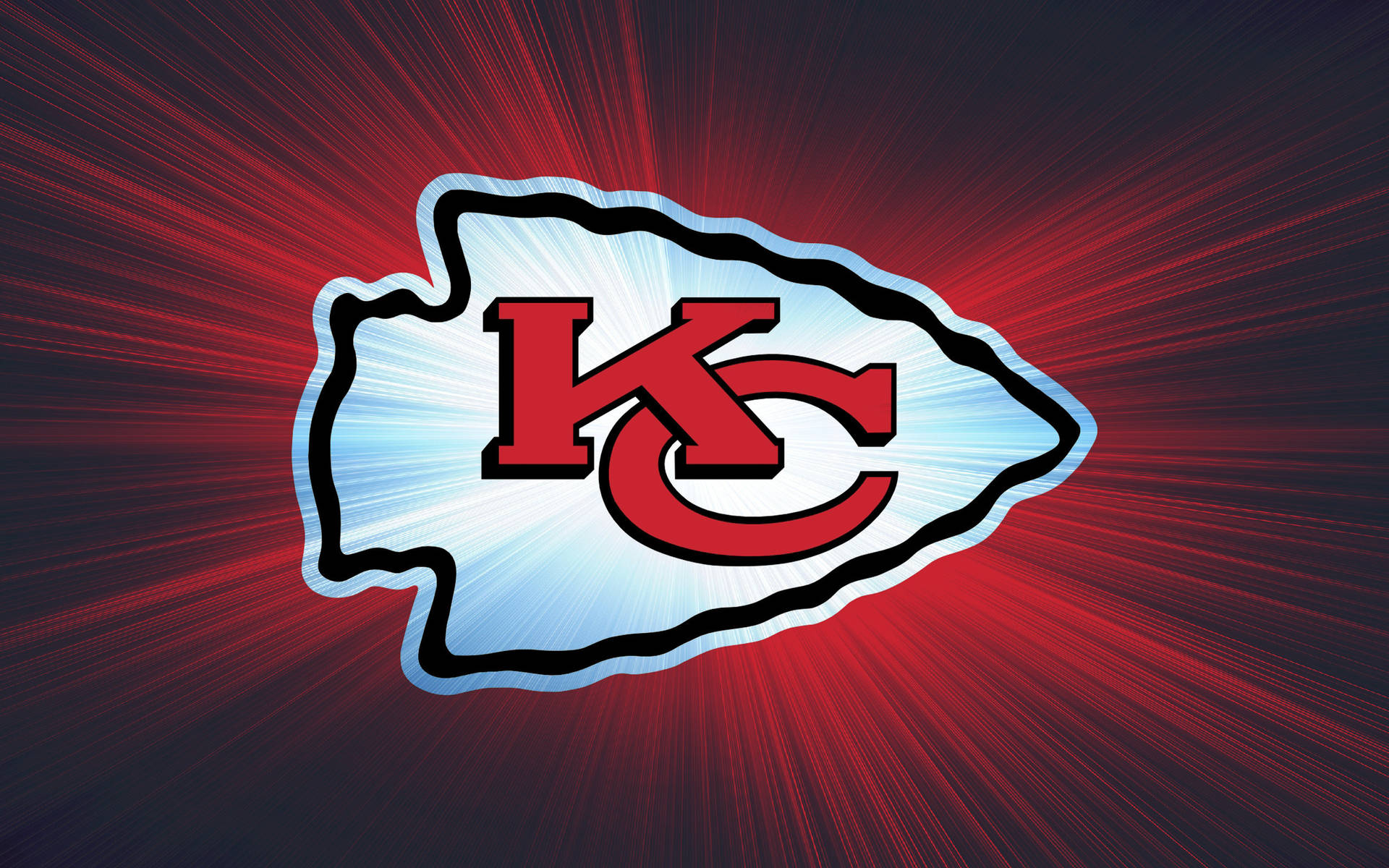 Kansas City Chiefs Logo Røde Streger Wallpaper