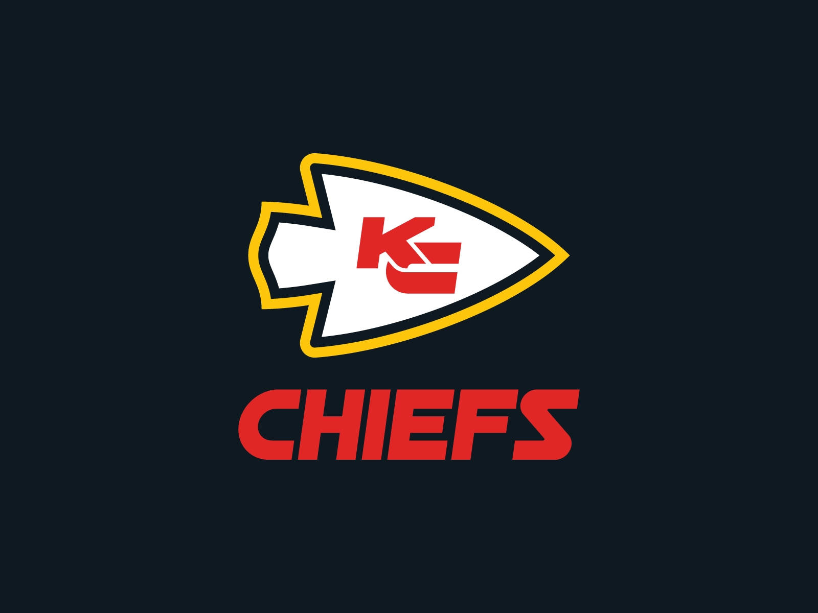 Logosemplice Dei Kansas City Chiefs. Sfondo