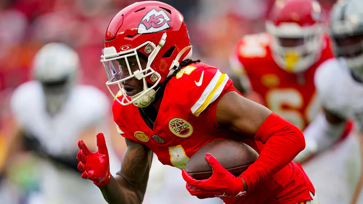 Kansas City Chiefs Pelaaja Toiminnassa Taustakuva