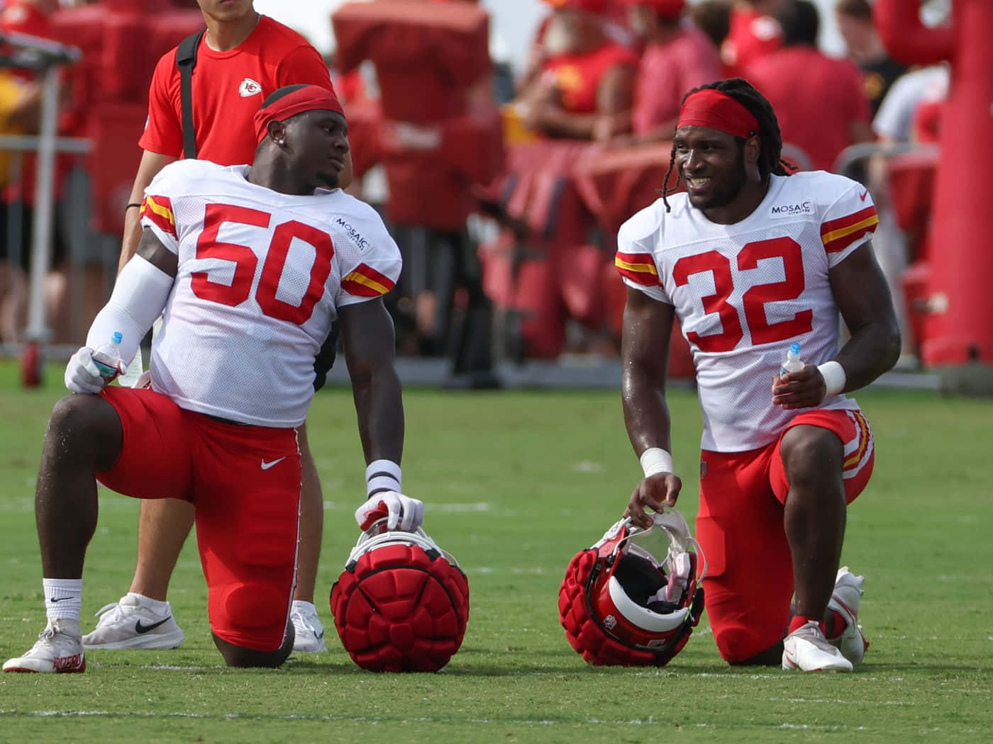 Kansas City Chiefs Spelers Tijdens Training Achtergrond