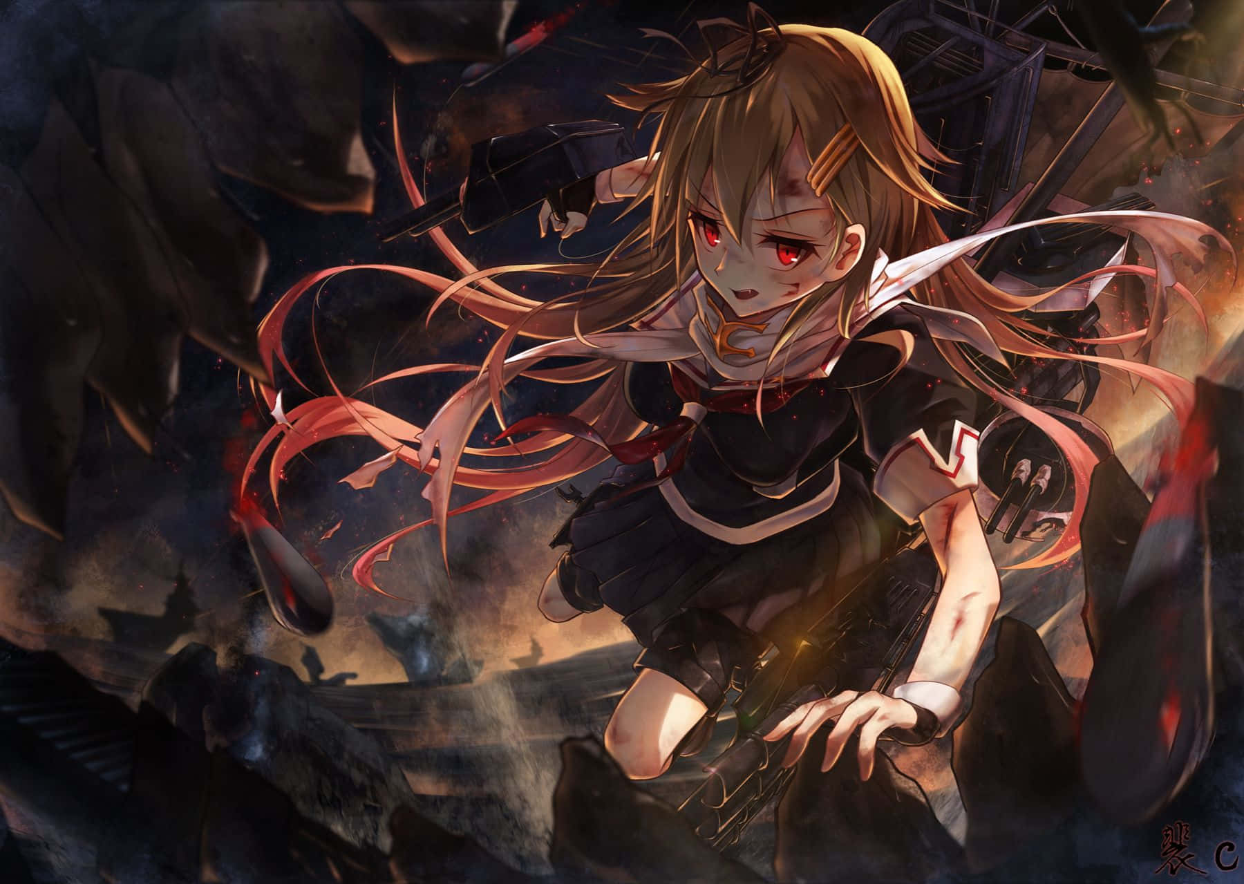 Join the Epic Battle with Kantai Collection Wallpaper