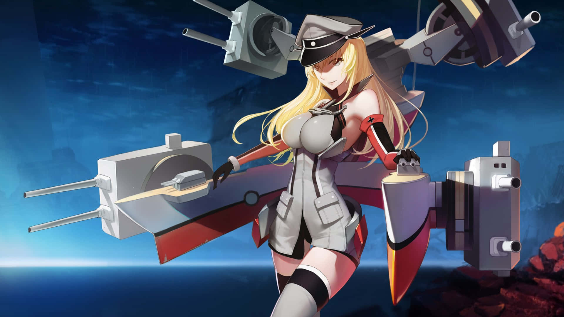 Unakanmusu Lista Para La Batalla De La Colección Kantai Está Lista Para Librar La Guerra En El Mundo Virtual. Fondo de pantalla