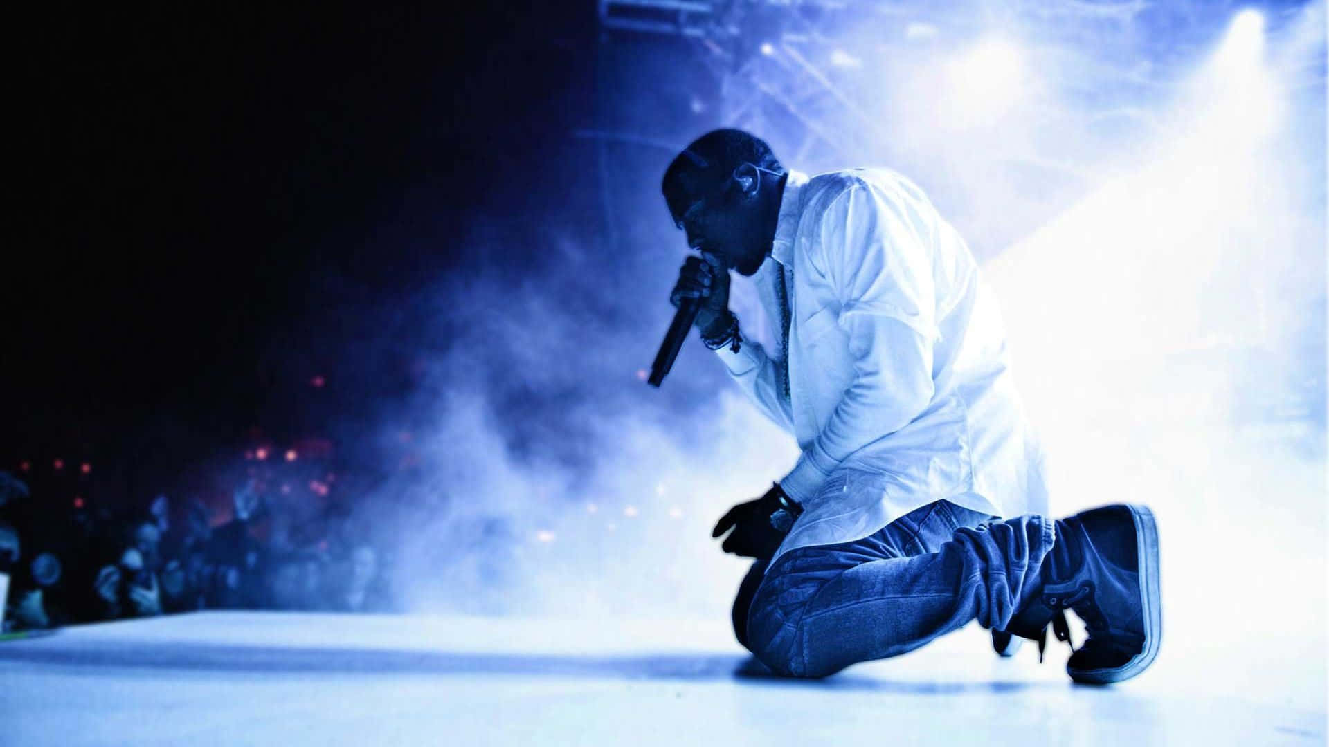 Kanyewest Under En Optræden Ved Grammy Awards.
