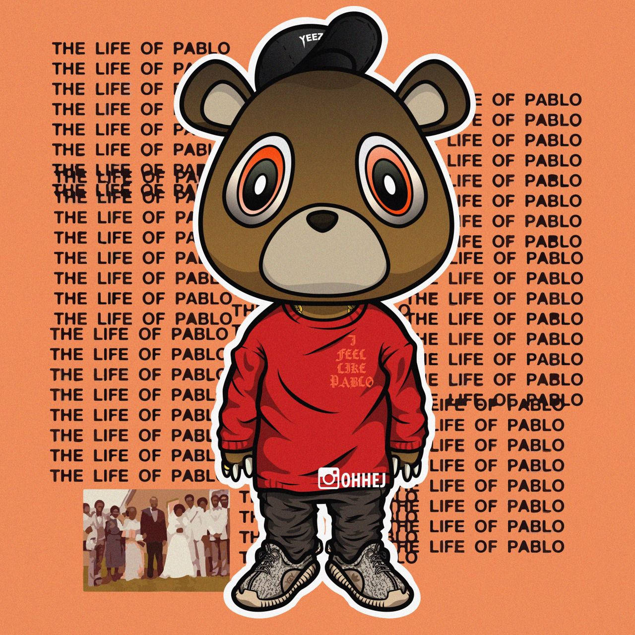 Fangende Dække - Kanye Wests 2020 Albumdække Wallpaper