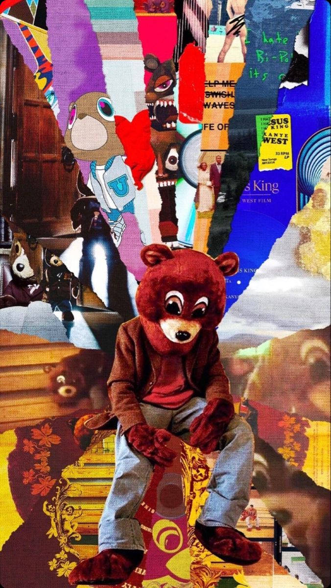 Mörkaoch Surrealistiska Konstverk Av Kanye Wests Albumomslag. Wallpaper