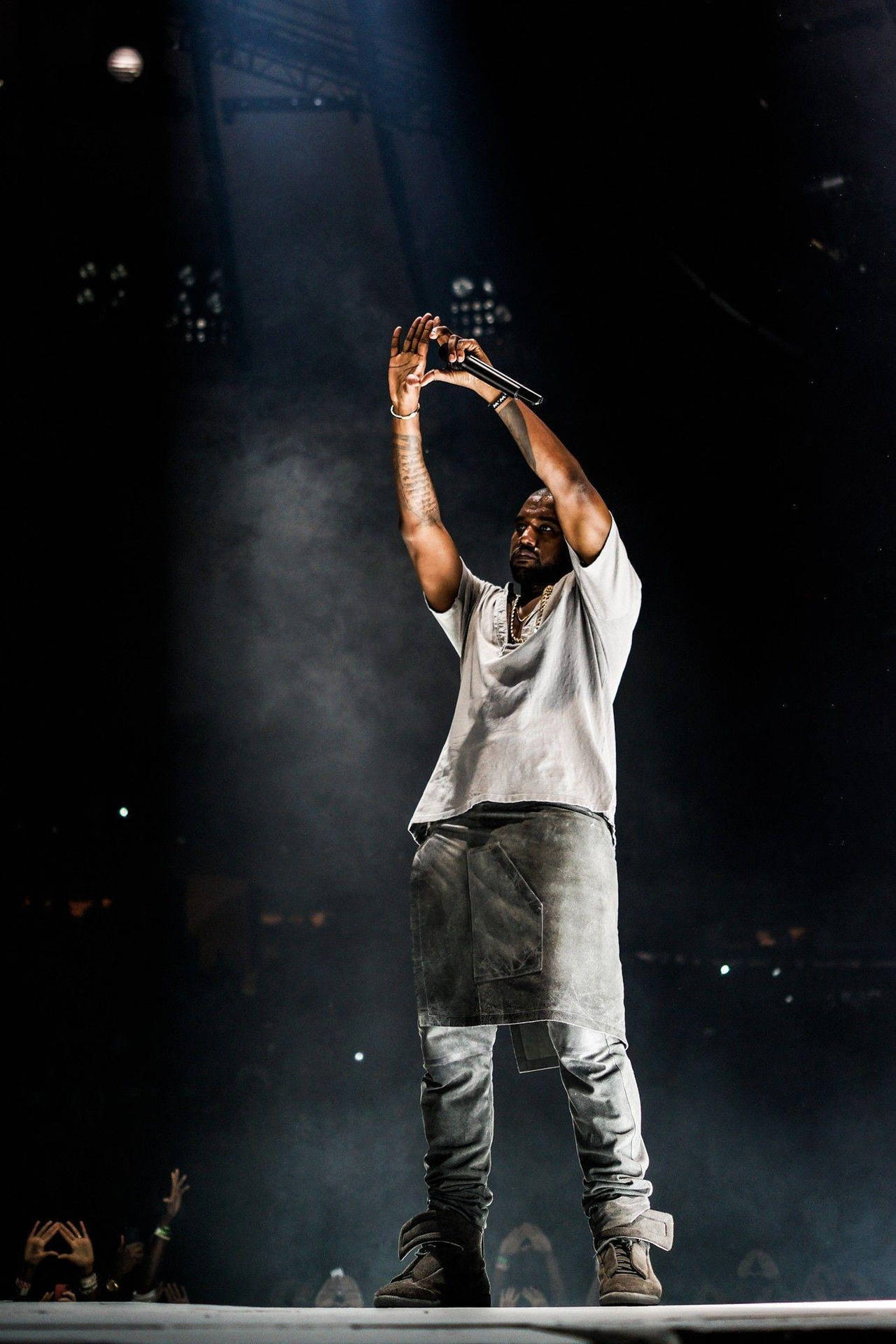 Kanye West All Grey Shirt Background