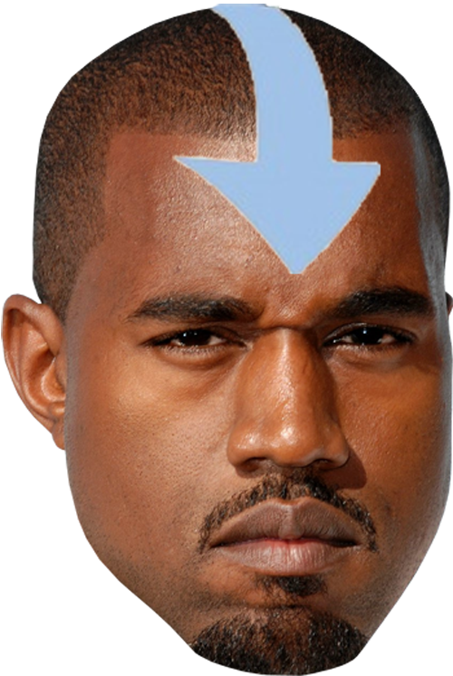 Kanye West Arrow Haircut PNG