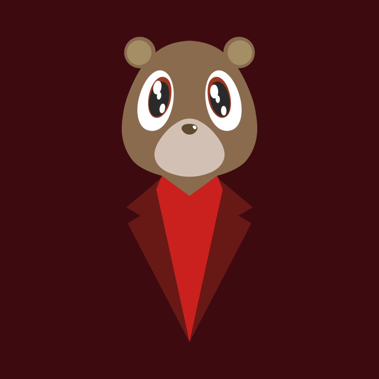 Kanye West Bear Maroon Aesthetic Background