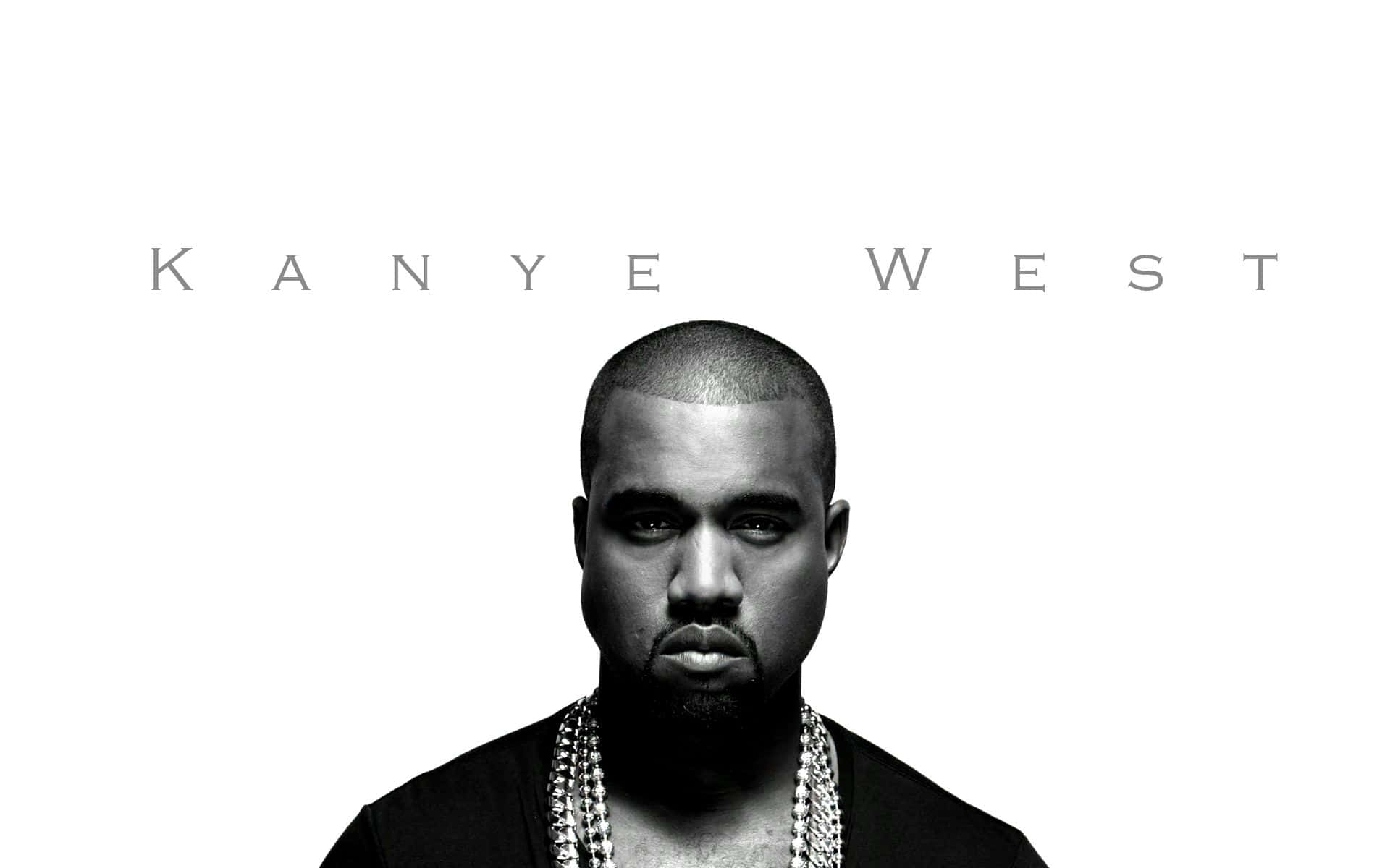 Kanye West Blackand White Portrait Wallpaper