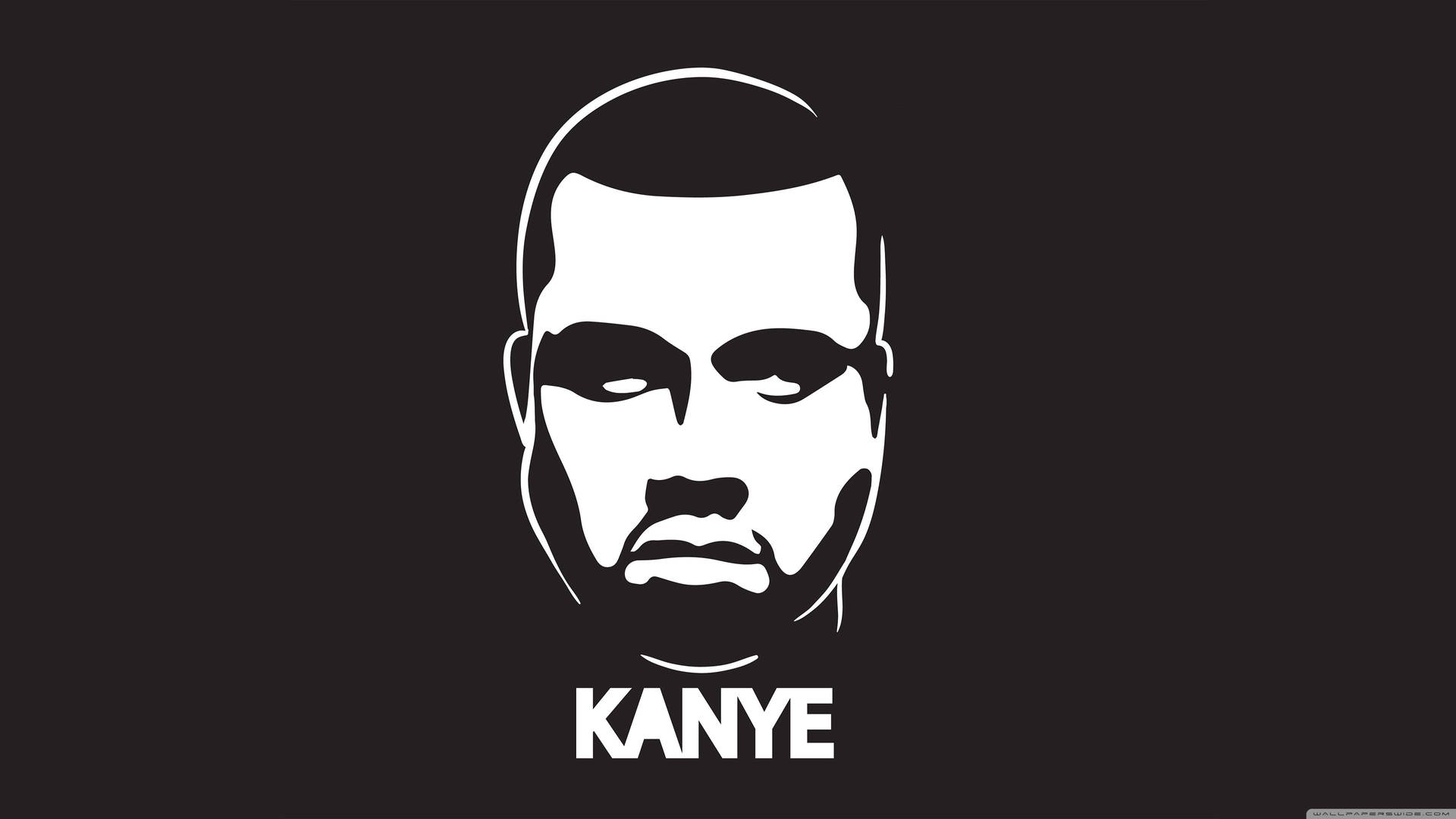 Kanye West Minimalistic Logo Background