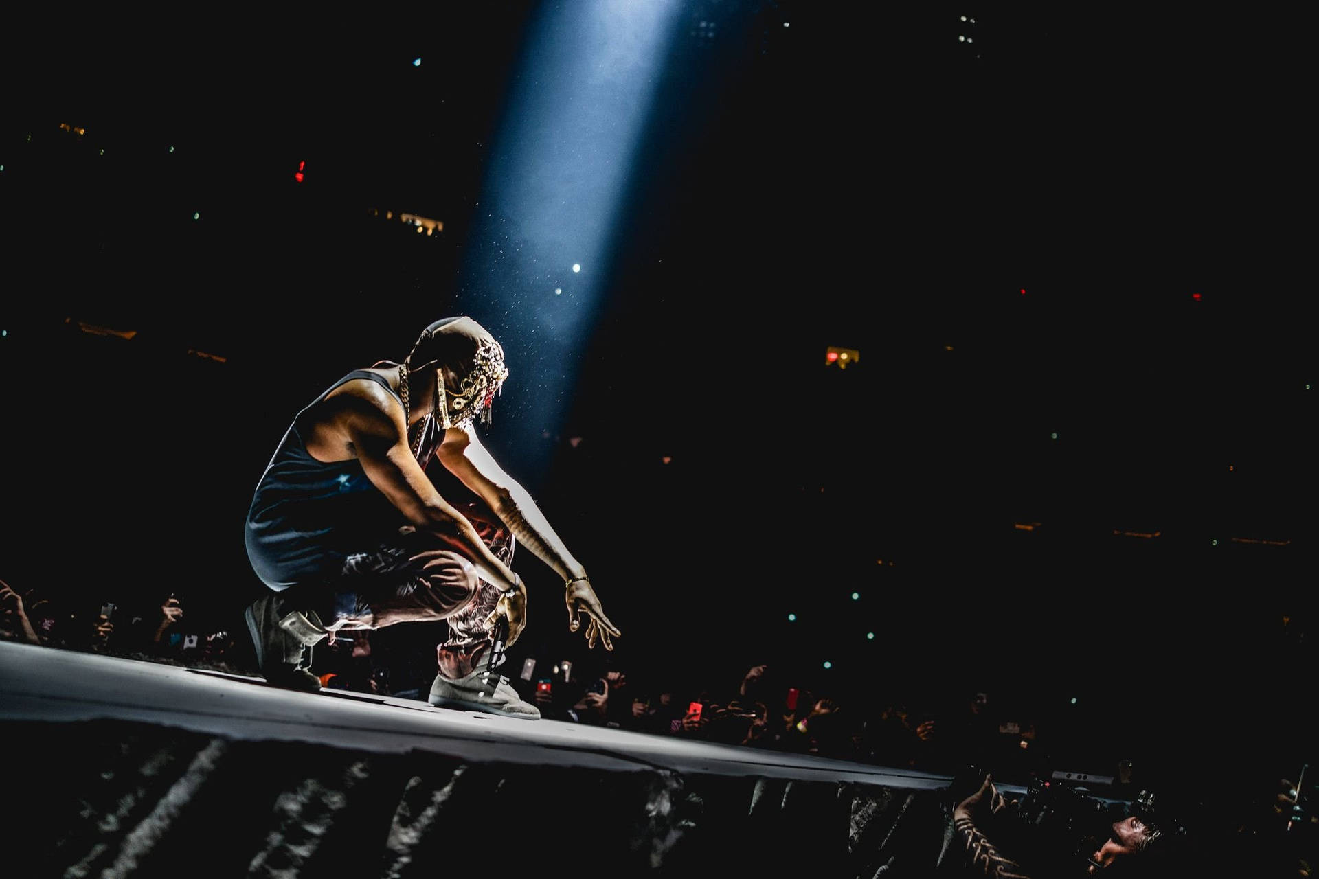 Kanye West On Stage Background