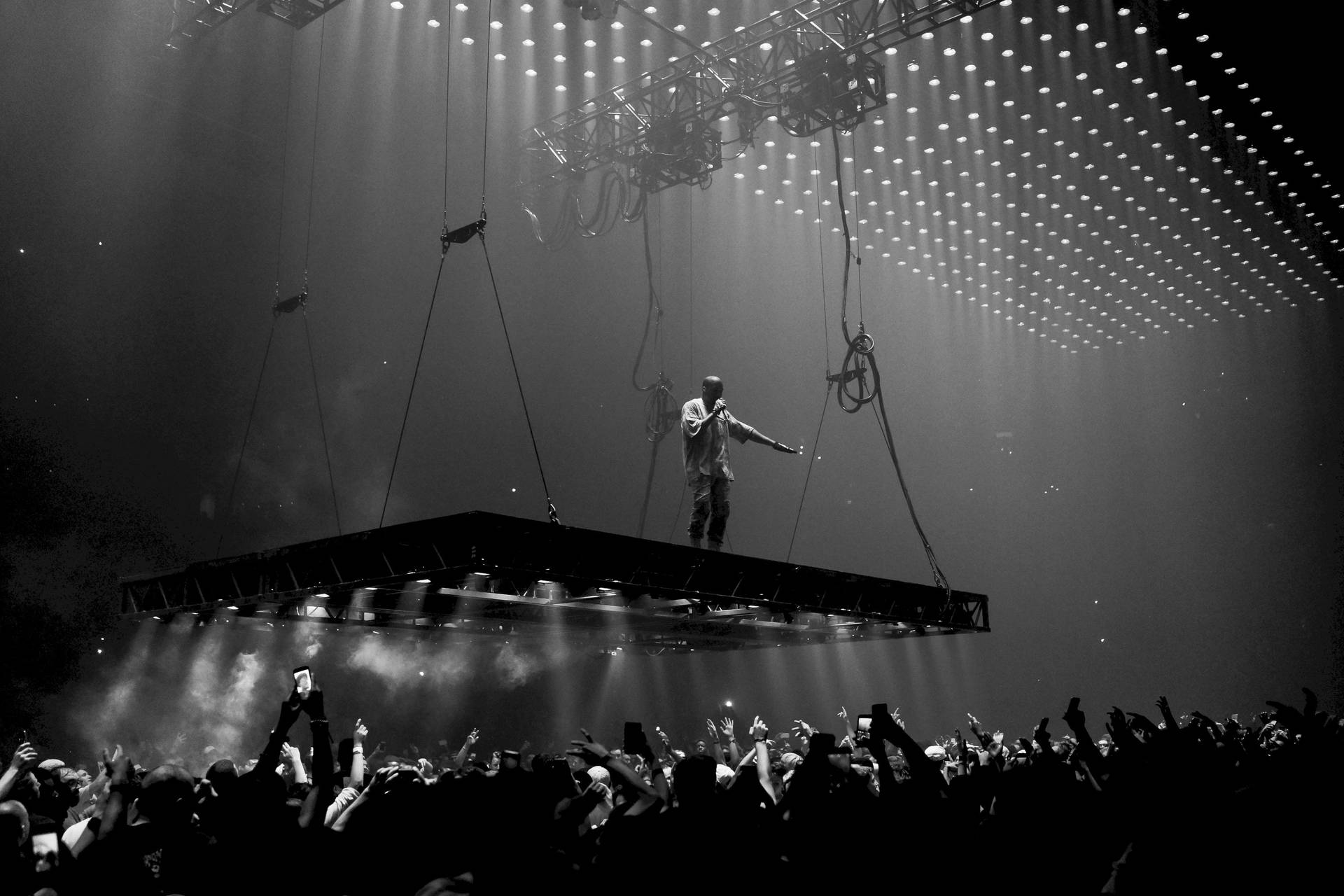 Kanye West Saint Pablo Grayscale Picture