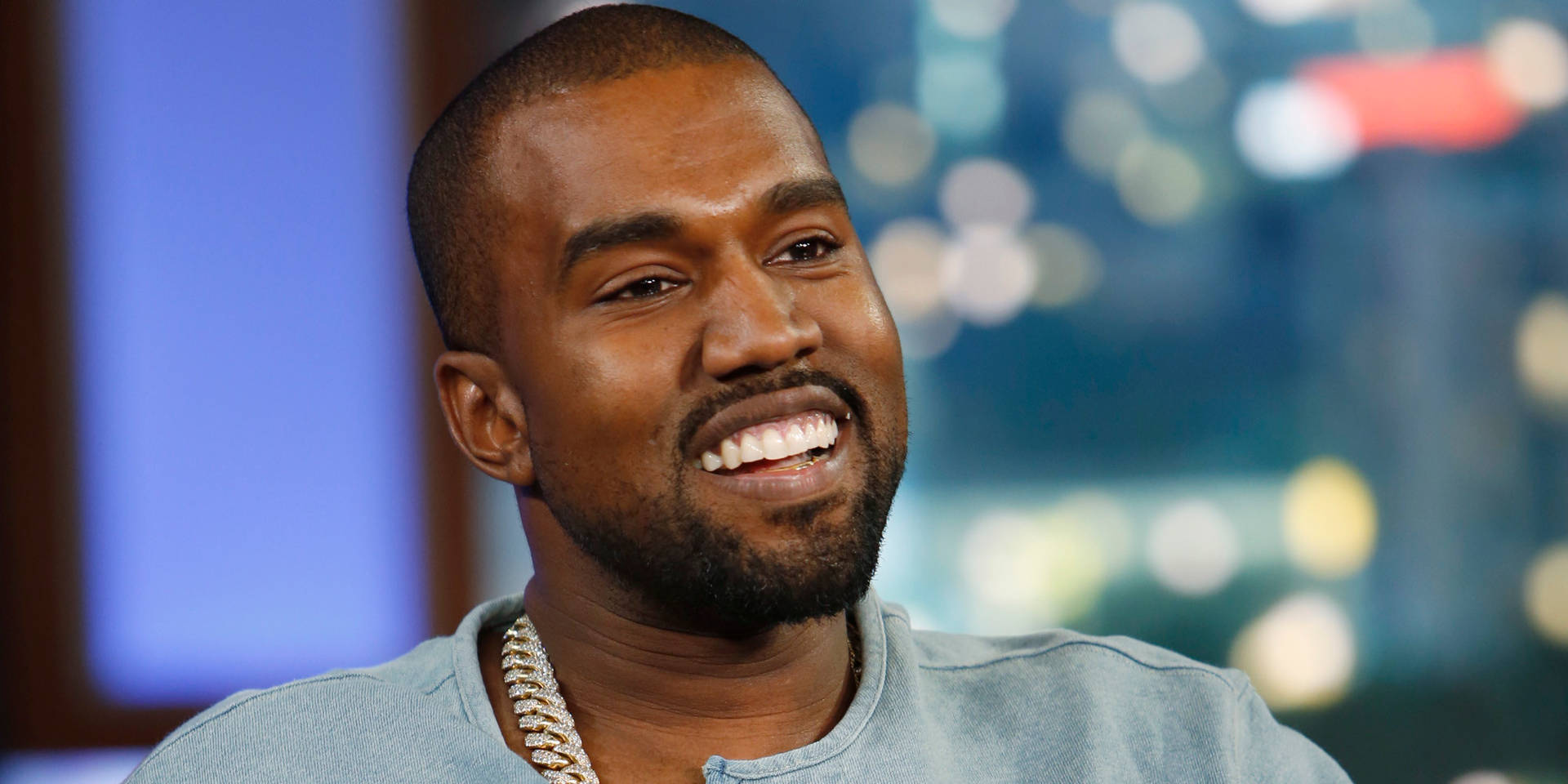 Kanye West Smiling Background