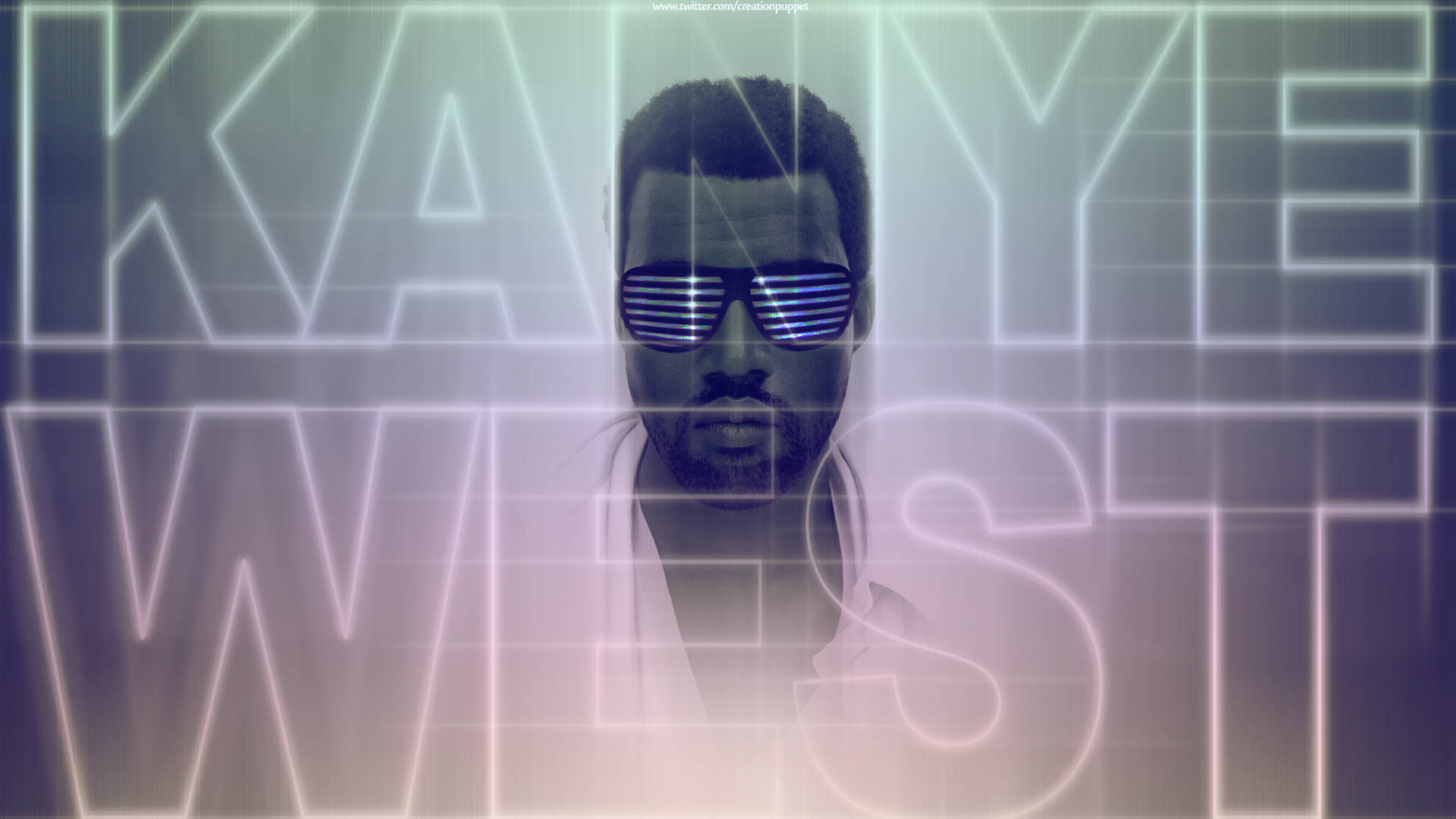Kanye West Stiliseret Plakat Wallpaper