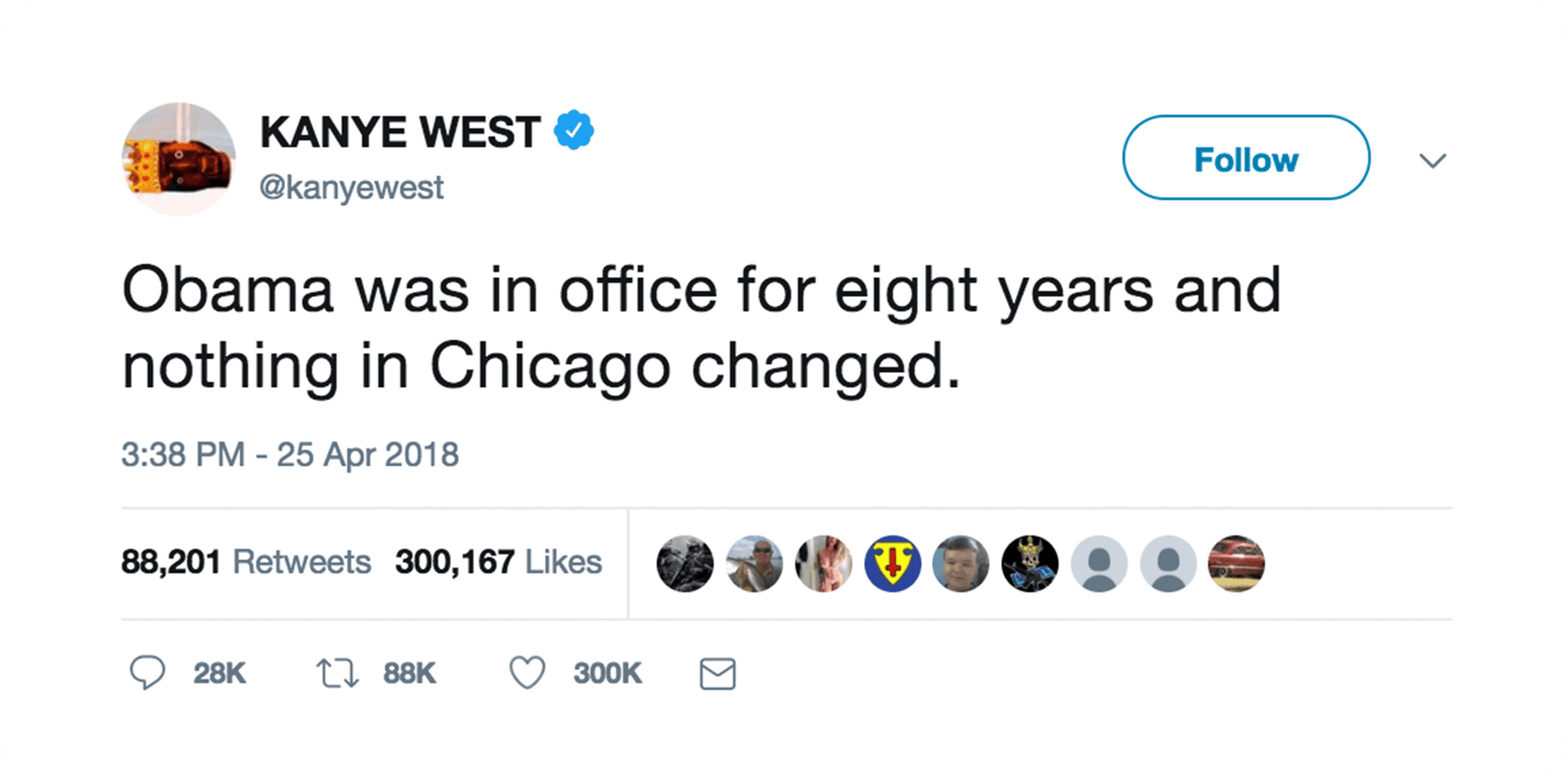 Kanye West Tweet Obama Chicago Comment PNG