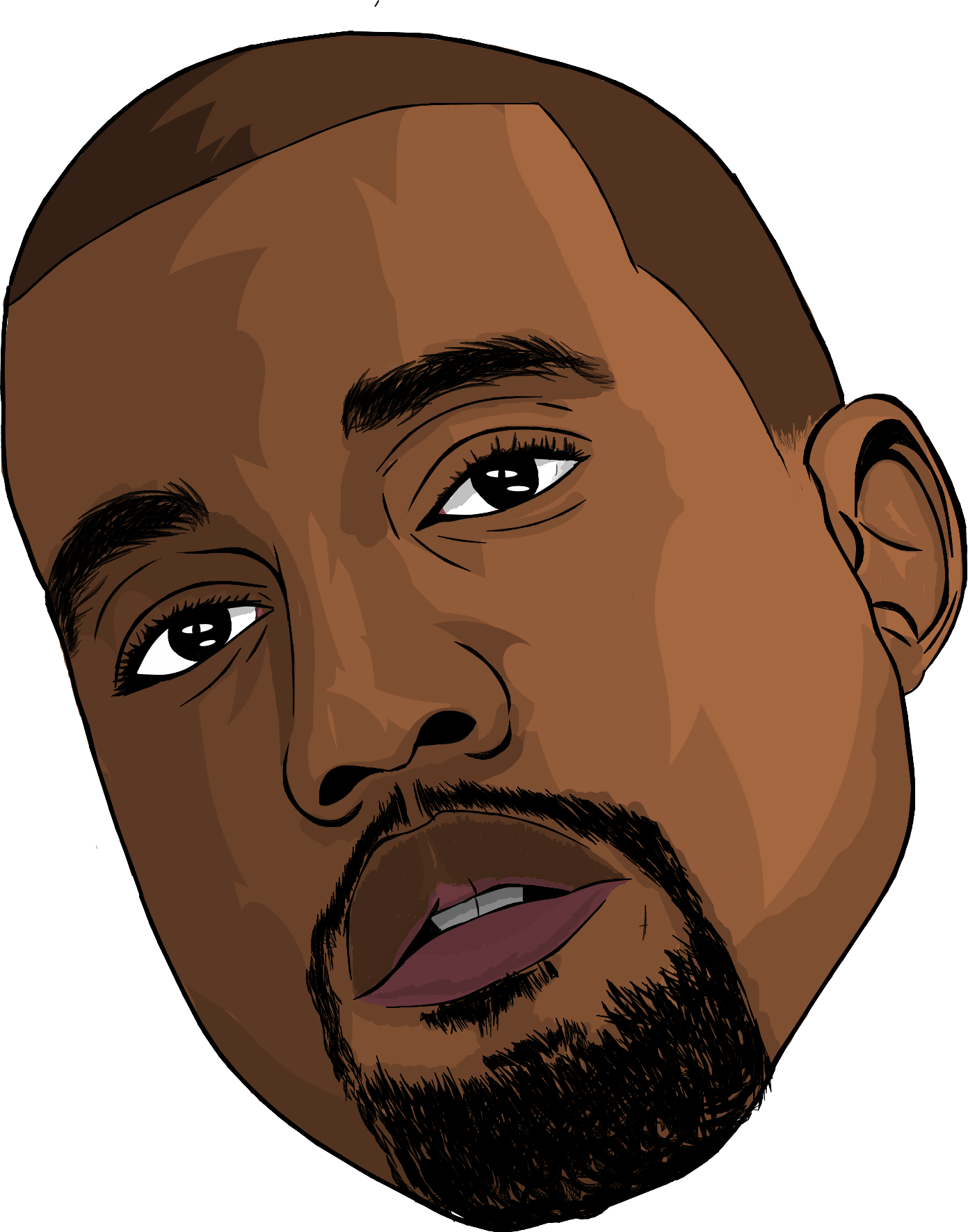 Kanye West Vector Portrait PNG