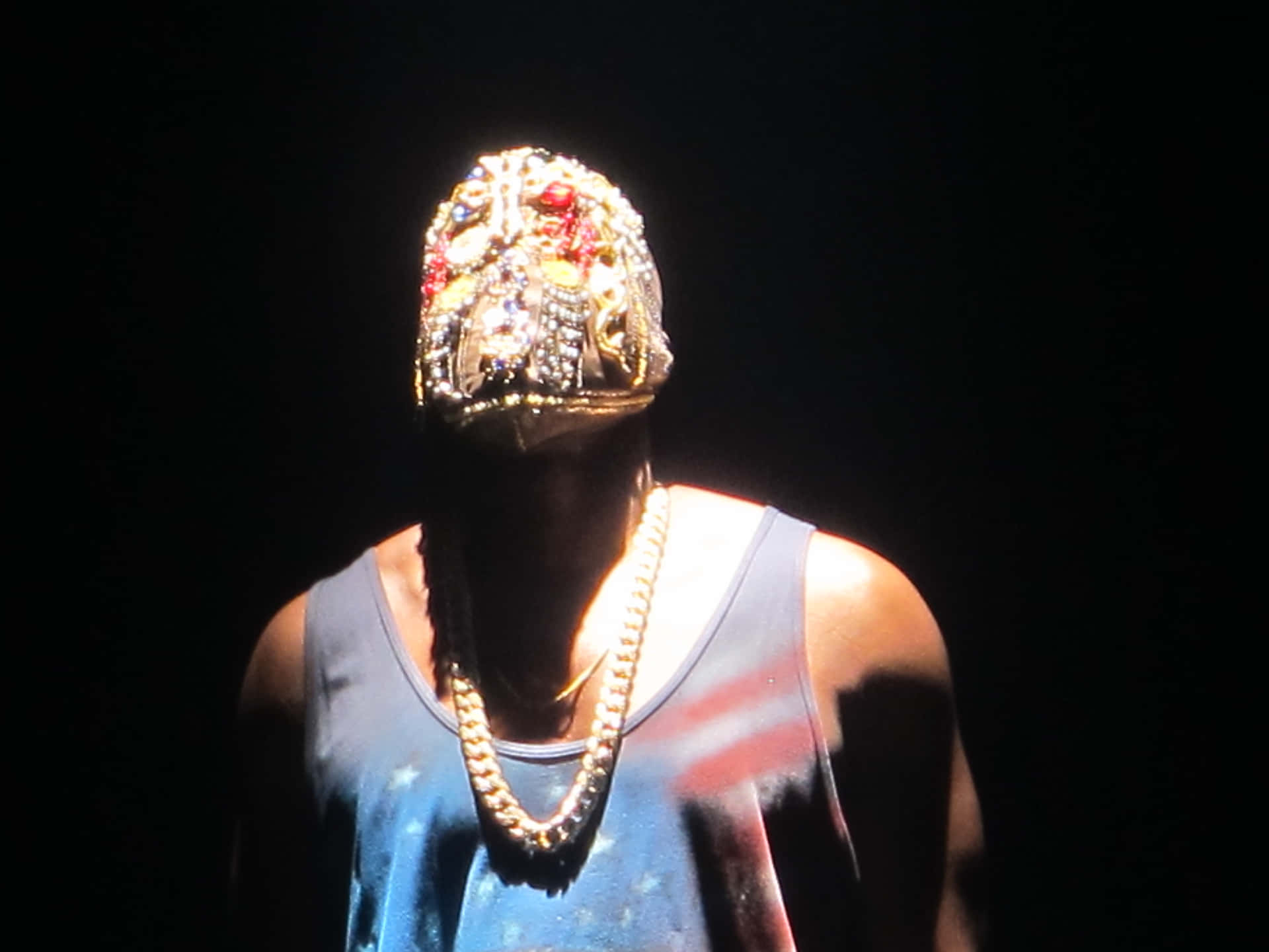 Giv Kanye West scenen på Yeezus Tour Wallpaper