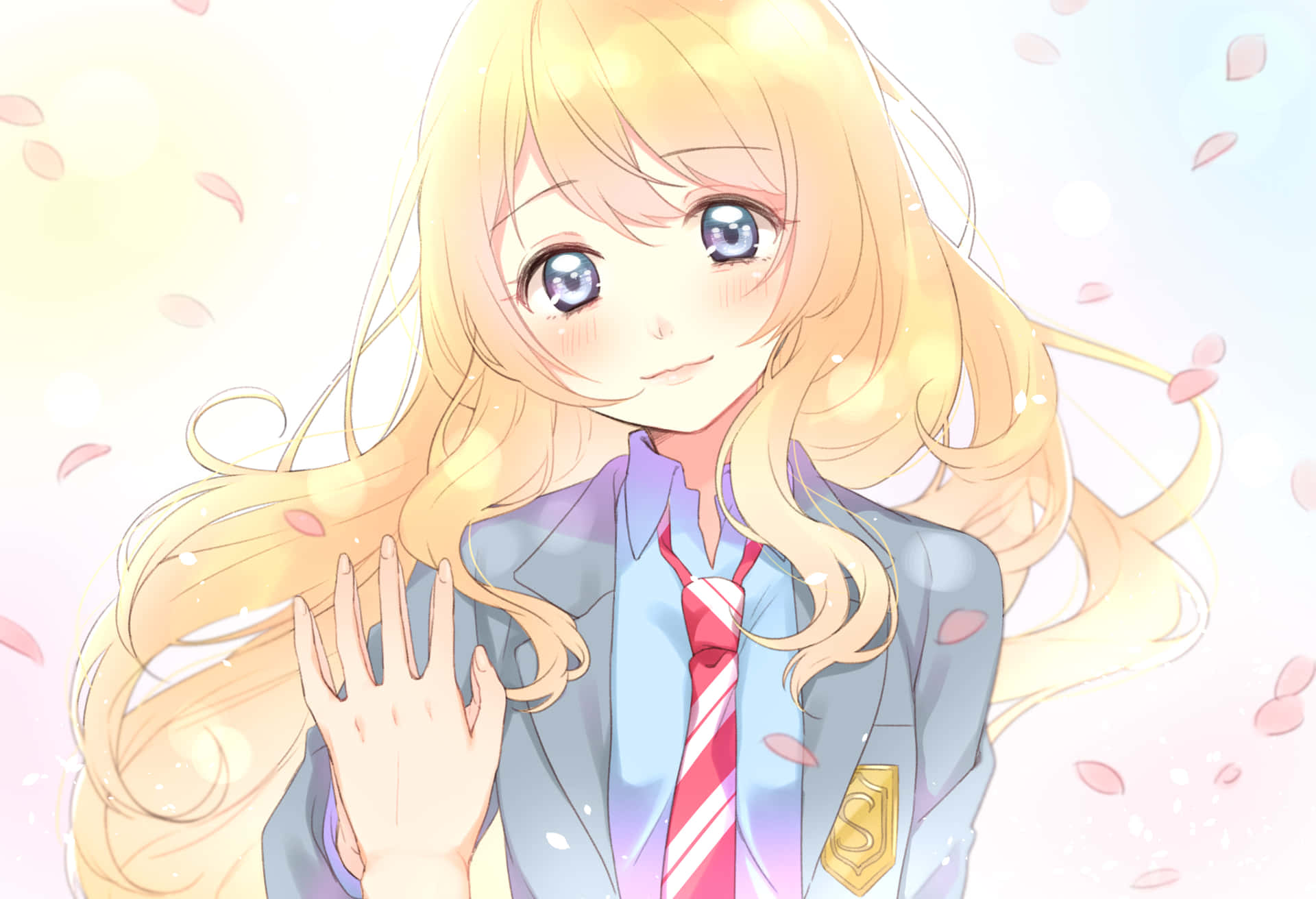 Kaori Miyazono Sourire Anime Fond d'écran