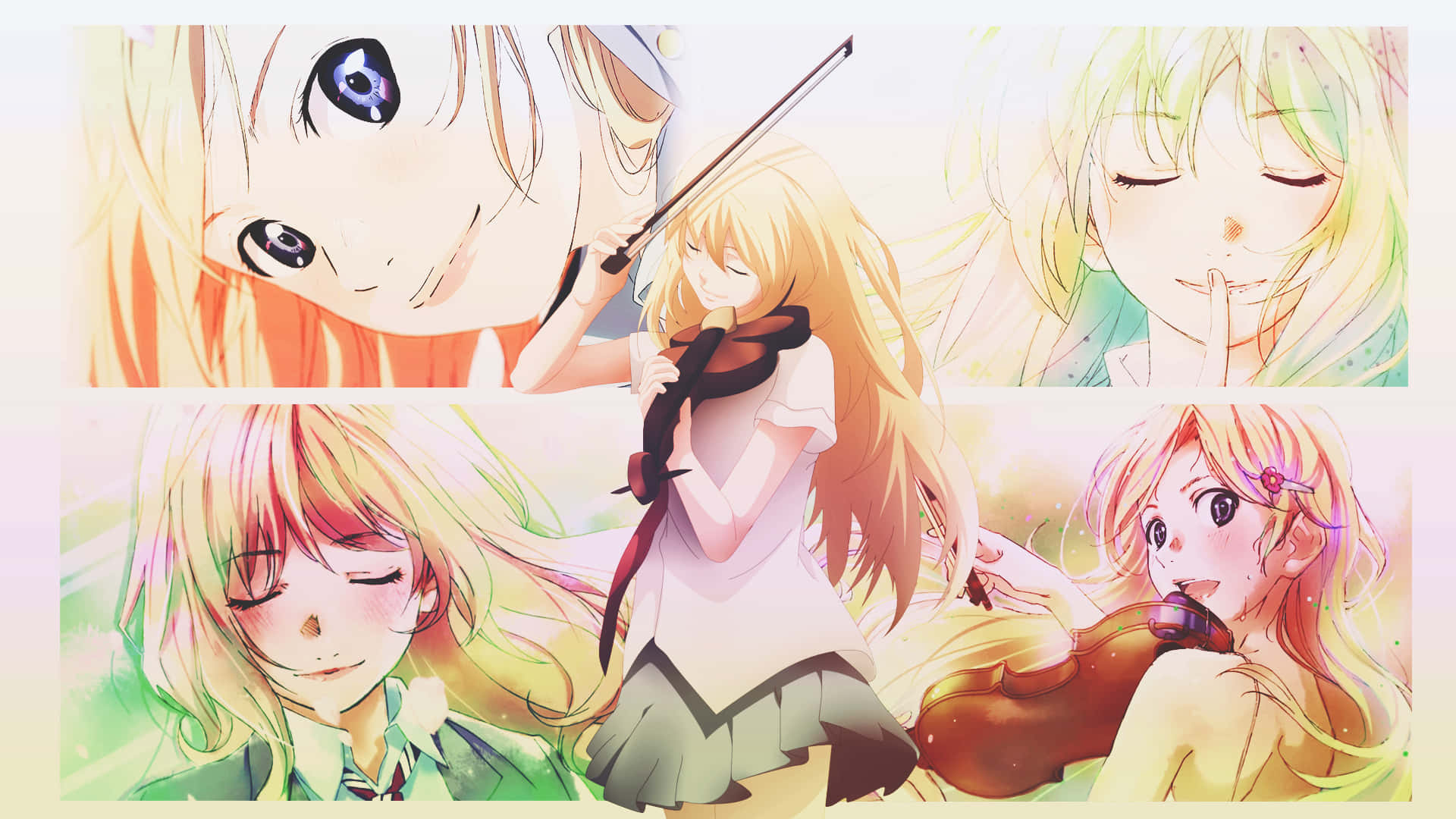 Collage De Kaori Miyazono Violoniste Fond d'écran