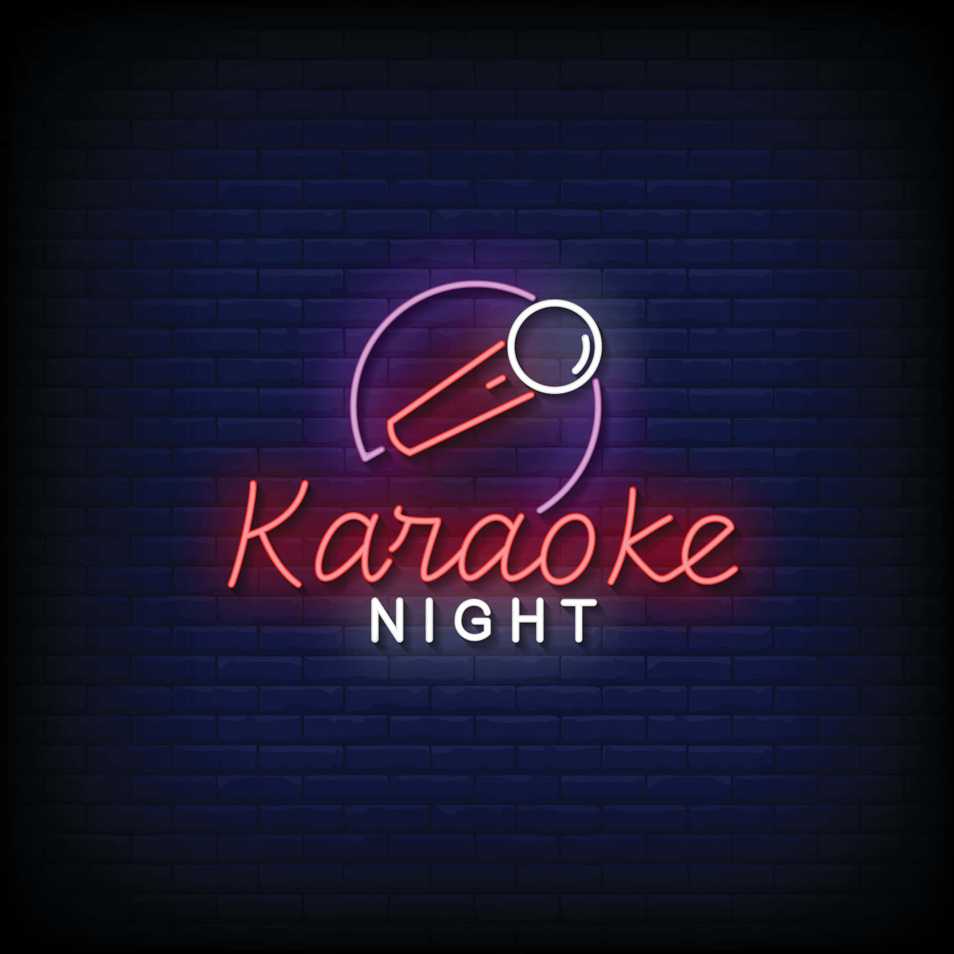 Sfondoneon Sign Karaoke Night