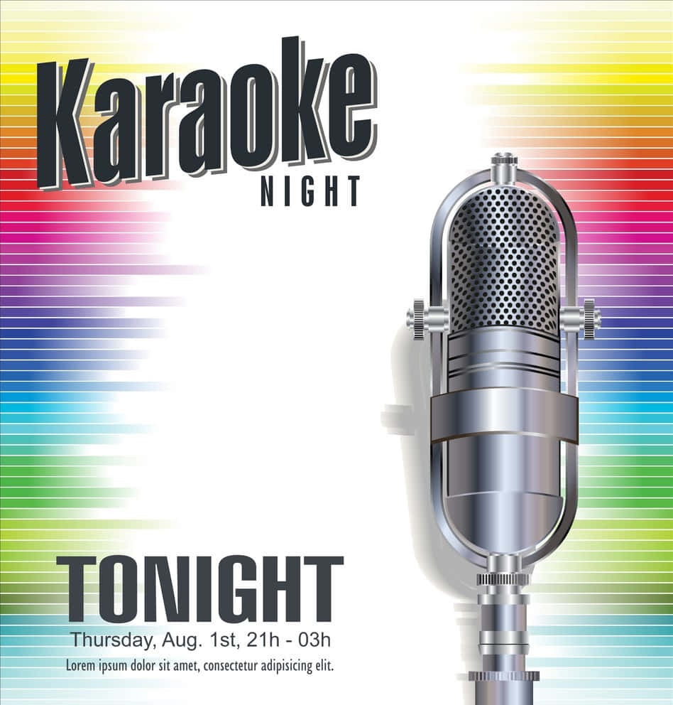 Sample Karaoke Night Poster Background Wallpaper