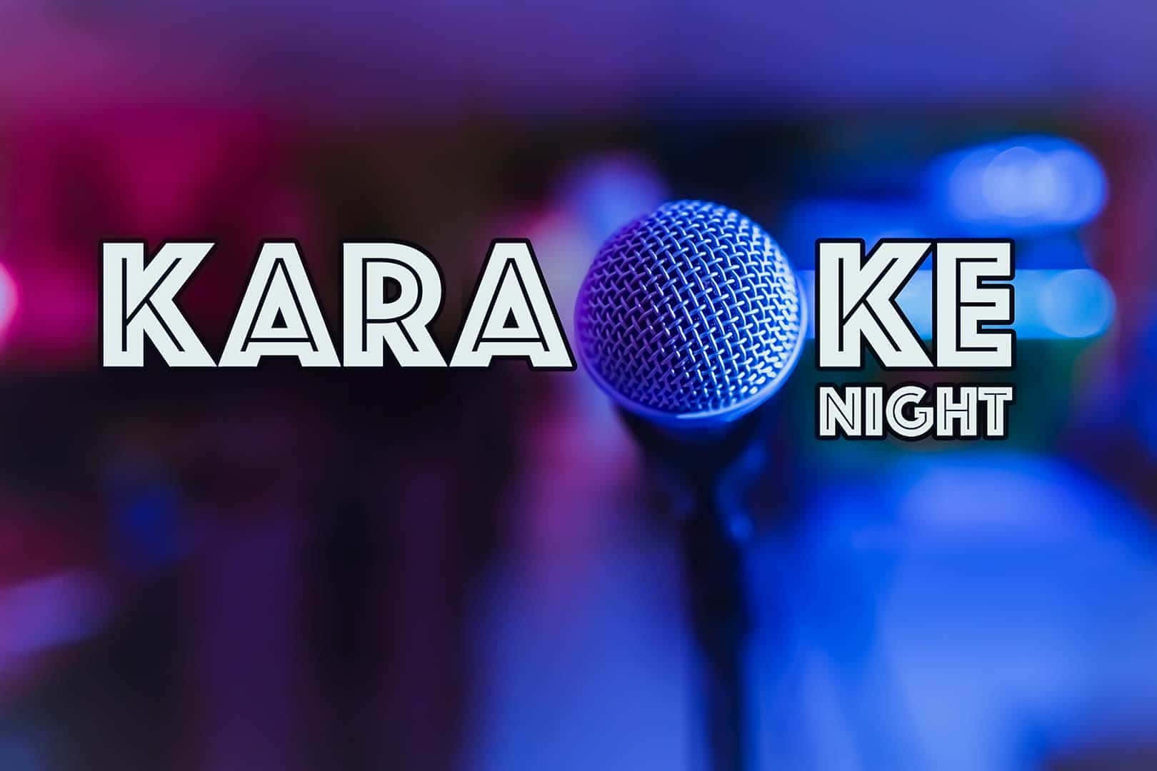 Karaoke Night Typography Background