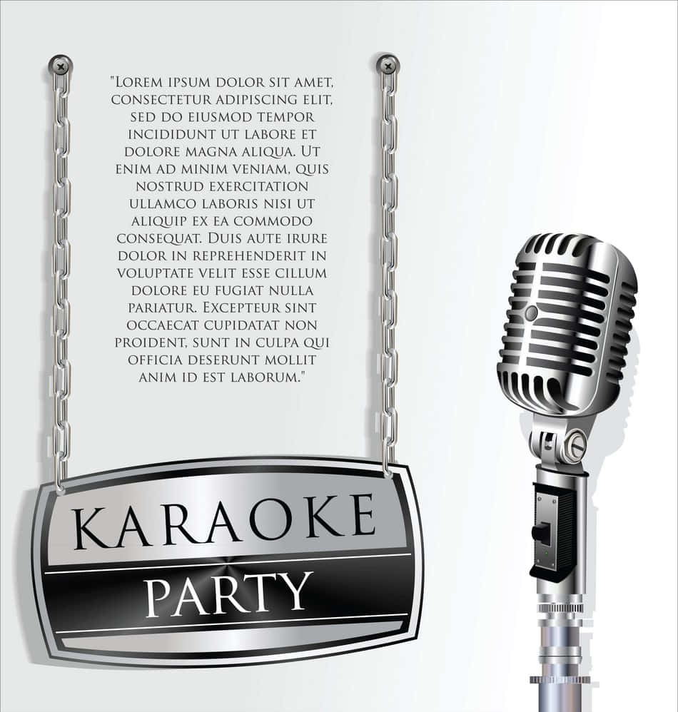 Karaoke Party Sign Background