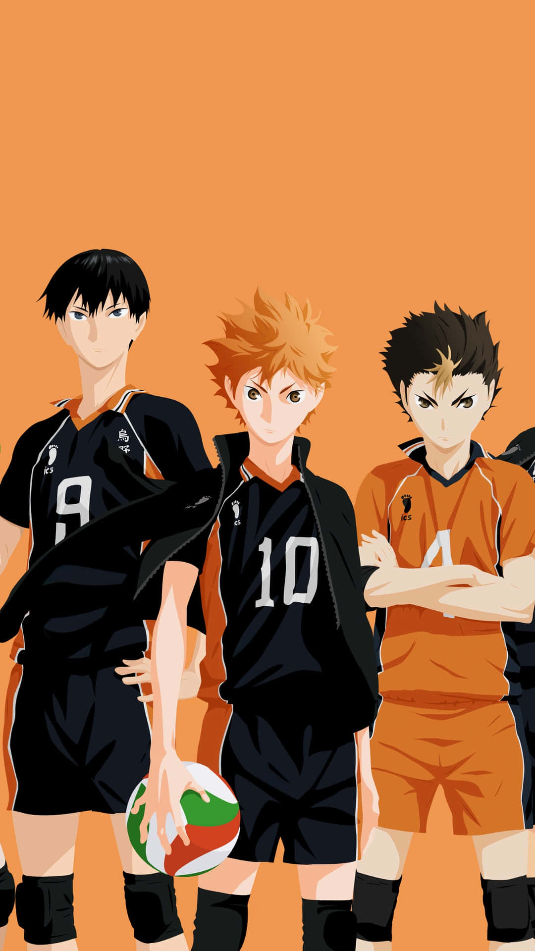 "The Karasuno Volleyball Team soars to success!" Wallpaper