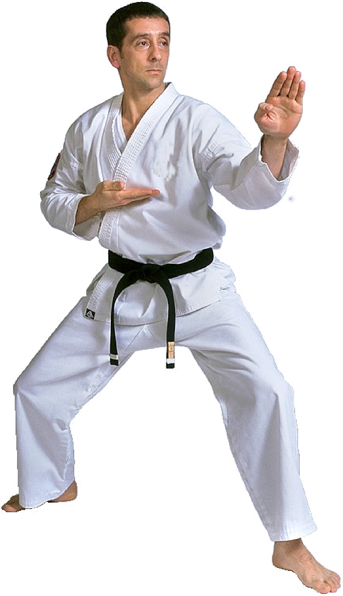 Karate Black Belt Stance PNG