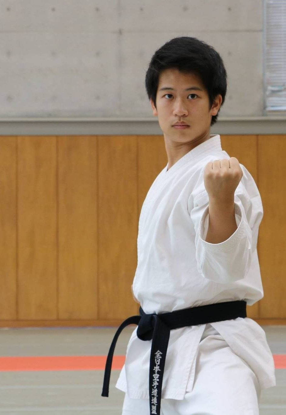 Karate Student In Dojo Wallpaper
