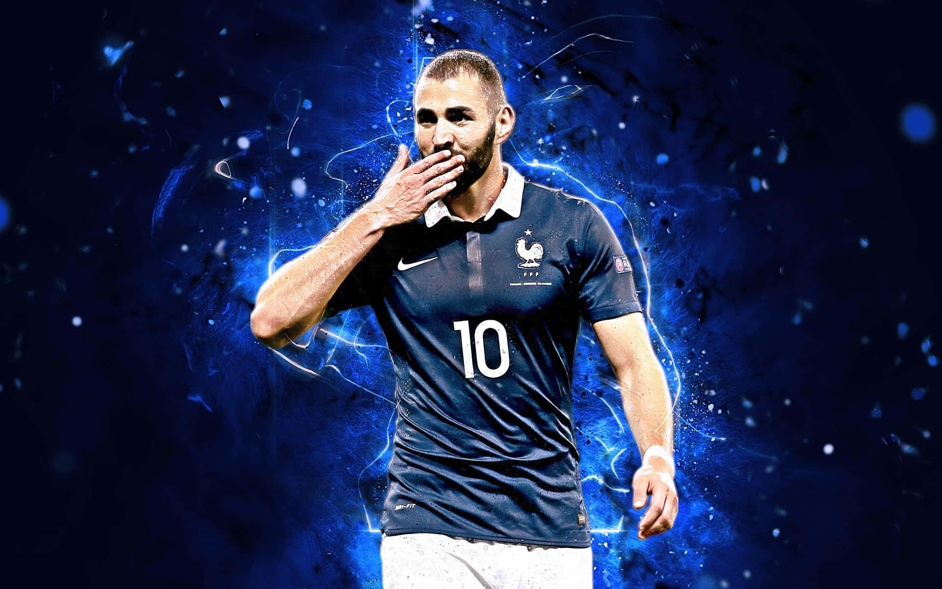 Karim Benzema France Number10 Jersey Wallpaper