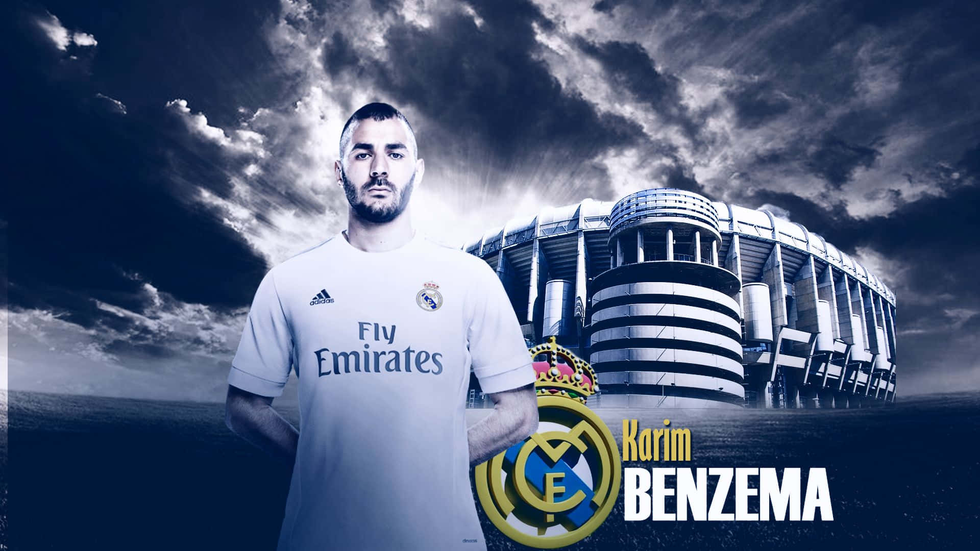 Karim Benzema Real Madrid Stadium Background Wallpaper