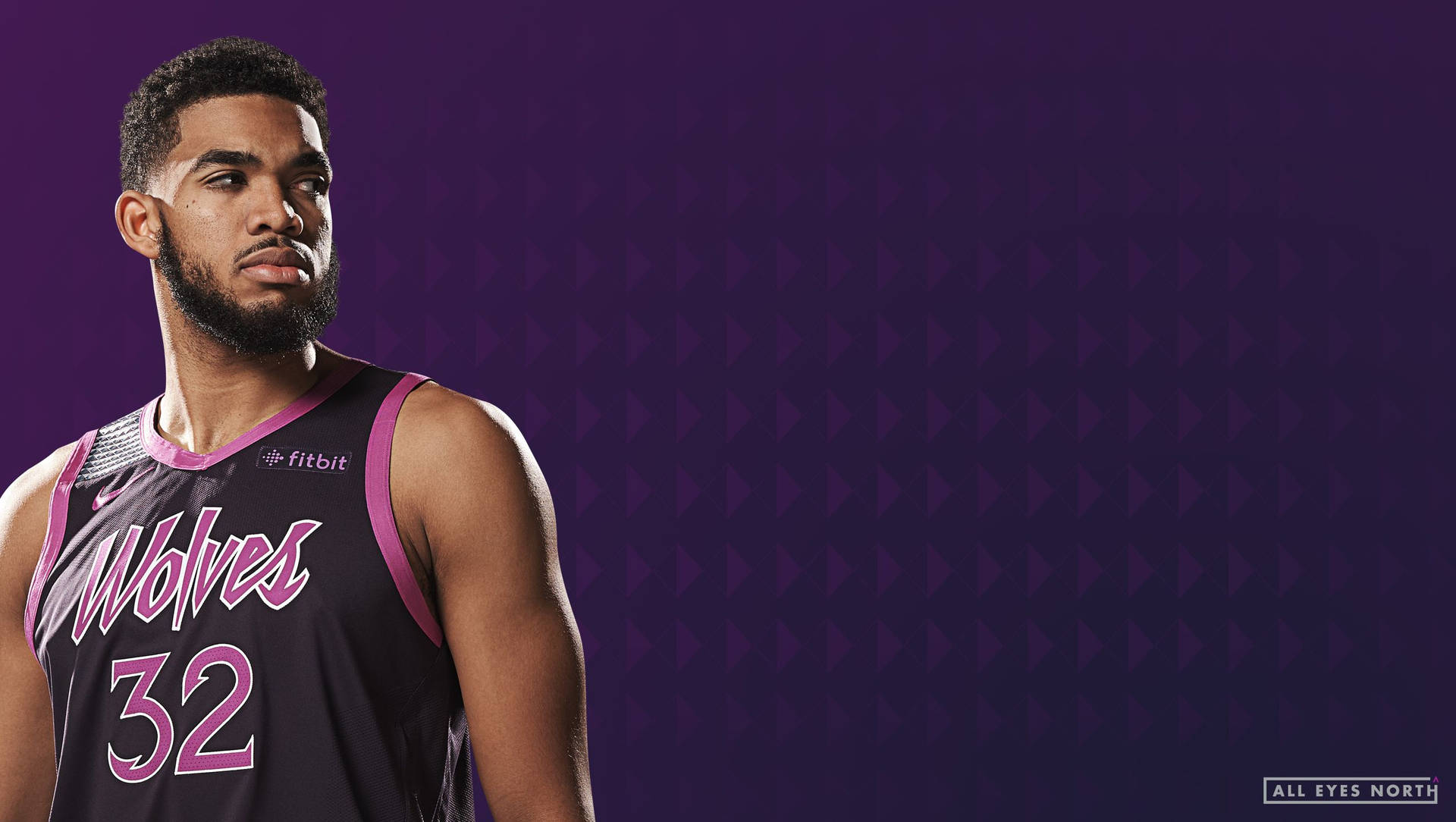 Karl-anthony Towns Wolves Purple Jersey Wallpaper