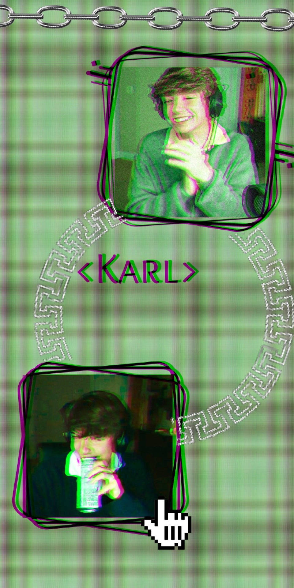 Karl Jacobs Green Collage Wallpaper