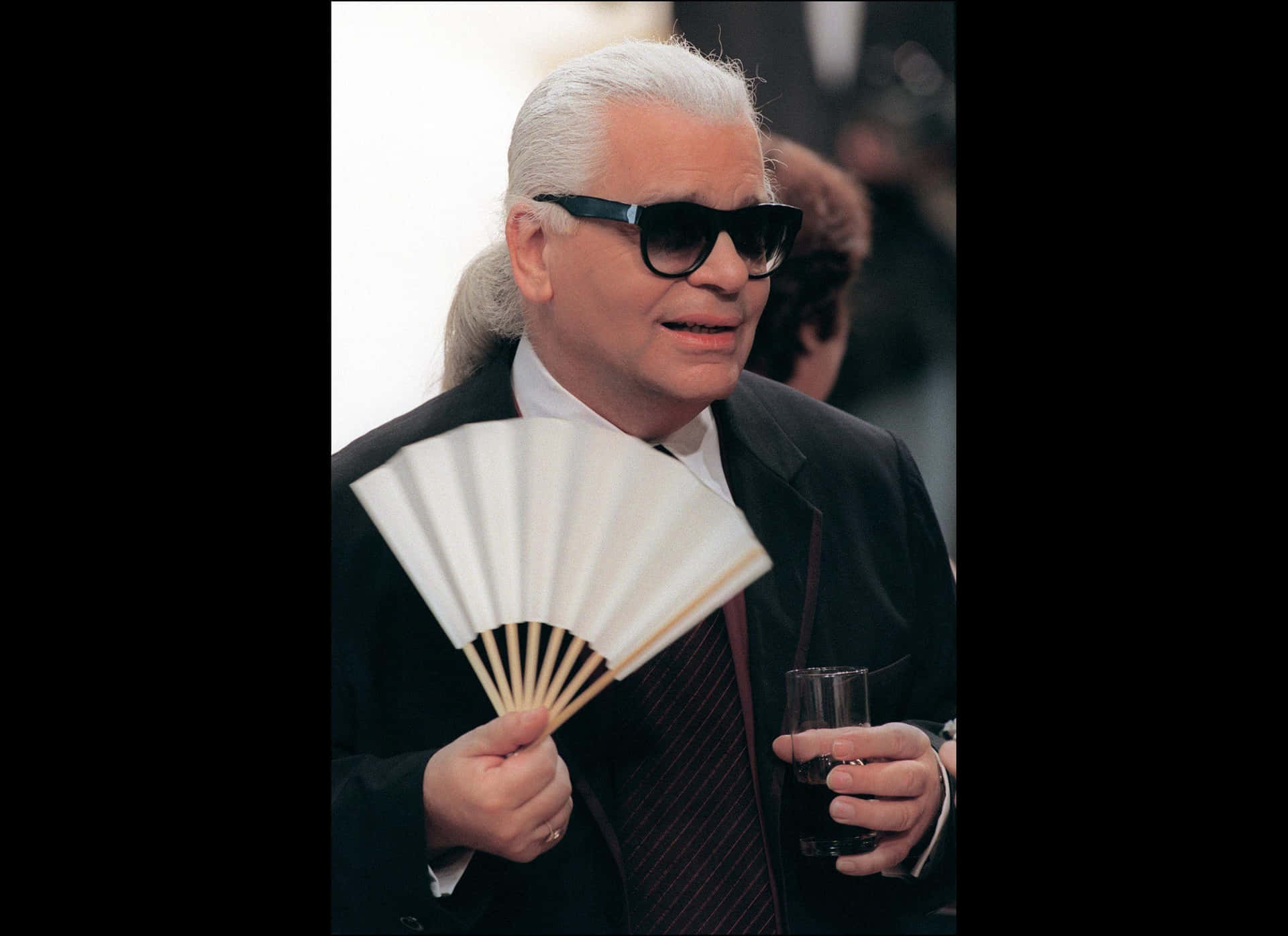 Famosodiseñador De Moda Y Fotógrafo Karl Lagerfeld Fondo de pantalla