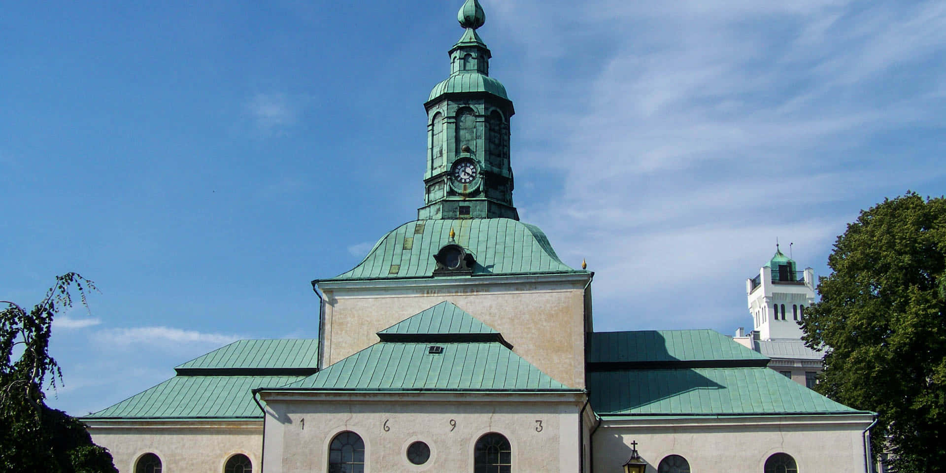 Gereja Karlshamn Swedia Wallpaper