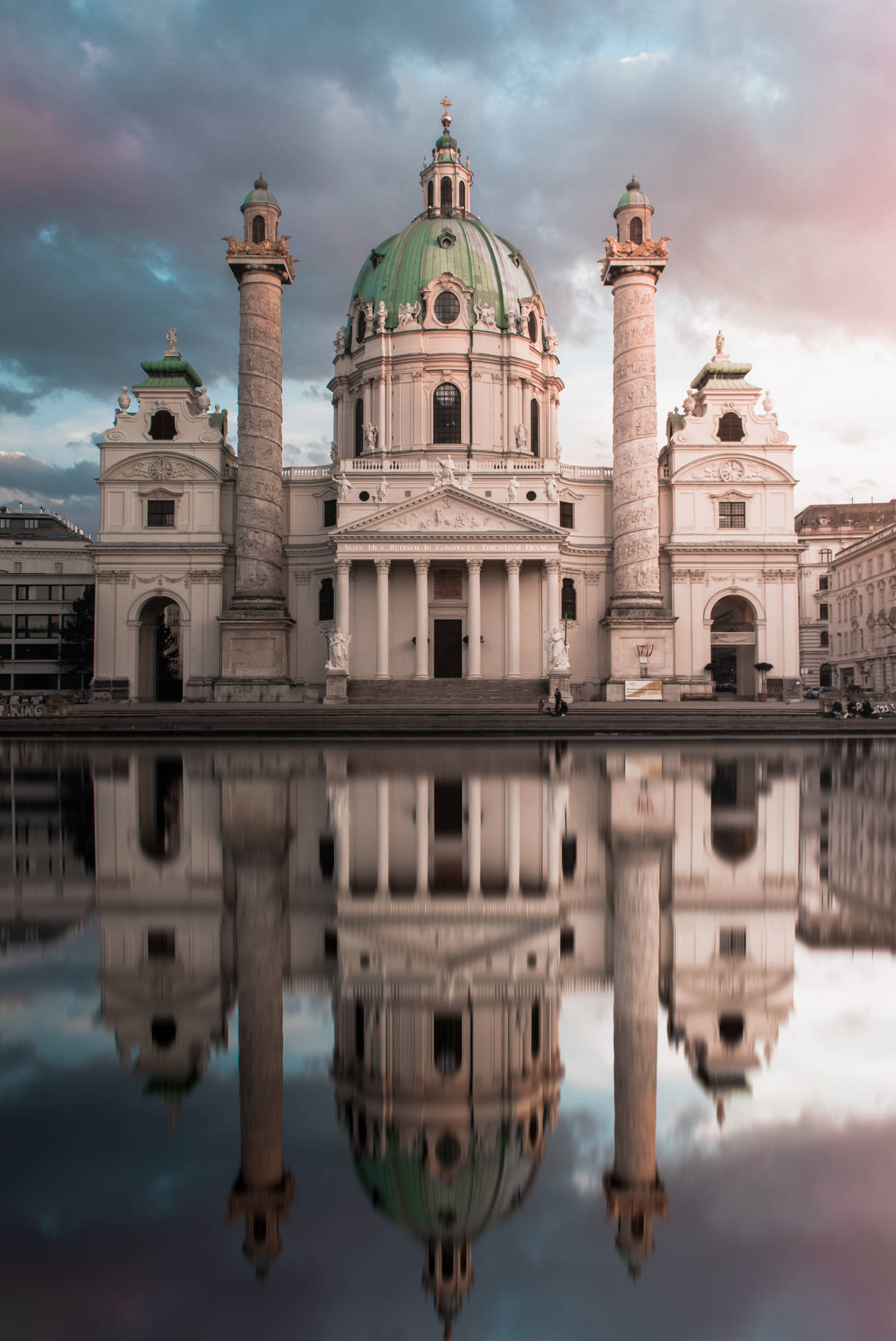 Igreja Karlskirche, Viena, Áustria Papel de Parede