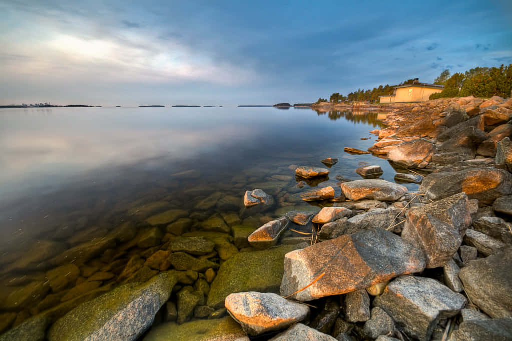 Karlstad Sweden Lakeside Serenity Wallpaper