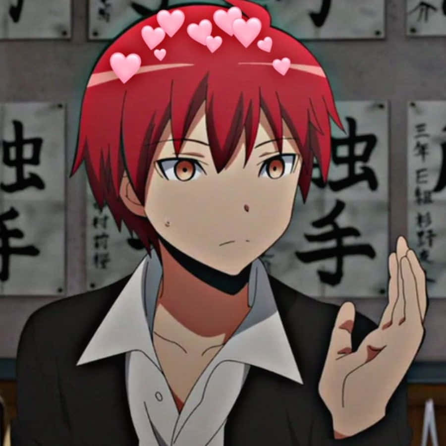 A Man With Red Hair And A Heart On His Head