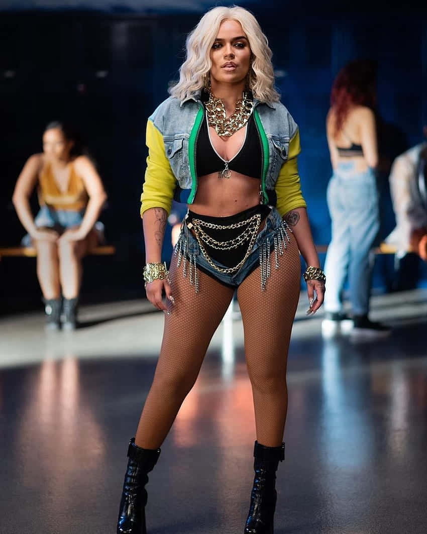 Karol G Edgy Performance Outfit Wallpaper