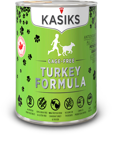 Kasiks Cage Free Turkey Dog Food Can PNG