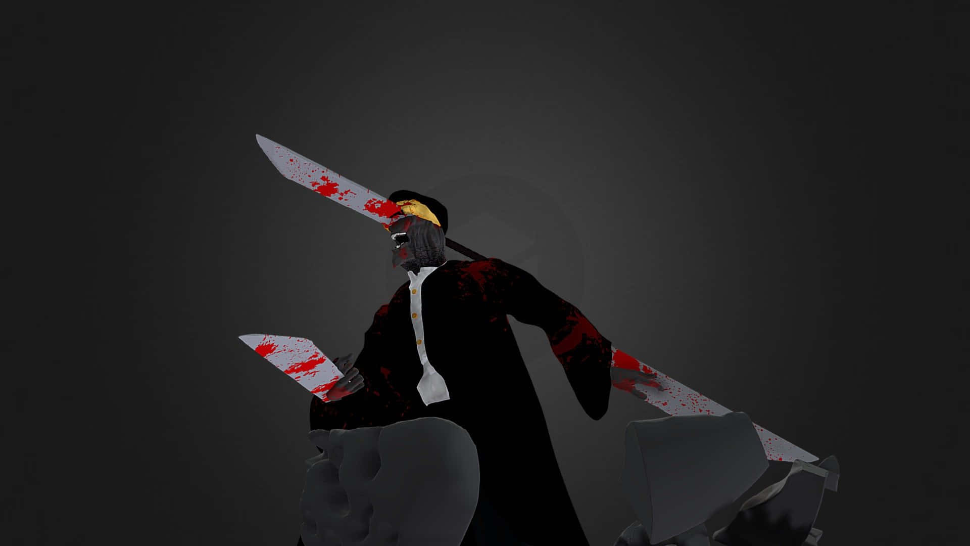 Katana Man De Chainsaw Man En Acción Fondo de pantalla