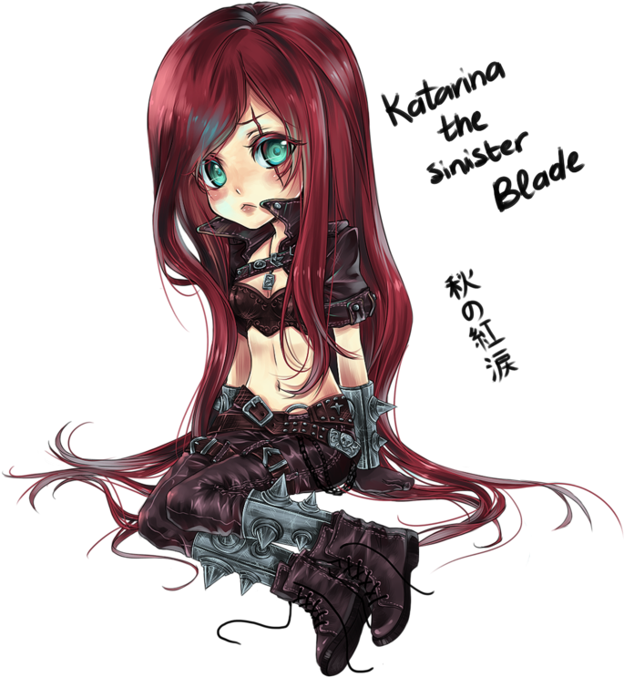 Katarina The Sinister Blade Anime Style PNG