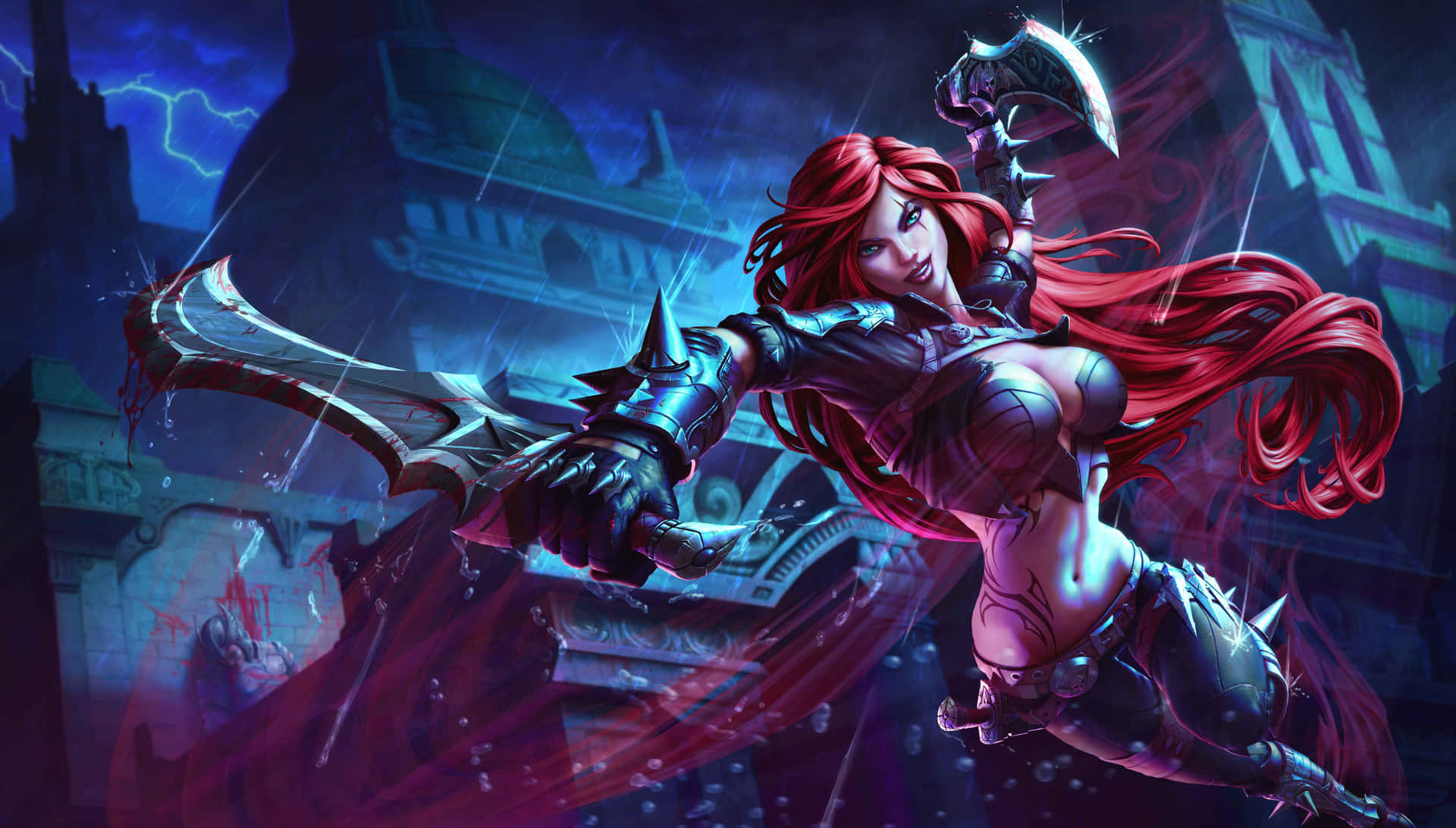 Katarina De Sinistere Zwaard League Of Legends Achtergrond