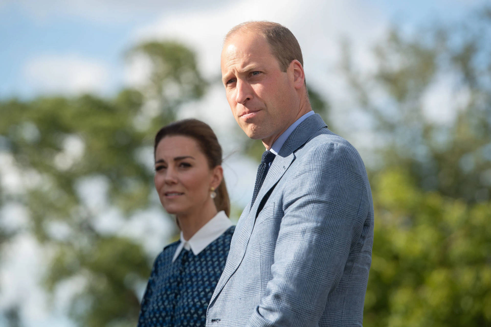 Kate Middleton og Prins William udendørs Wallpaper